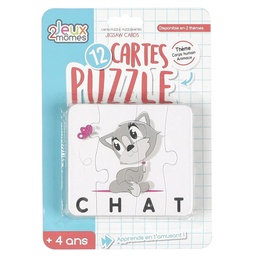 CARTE PUZZLE MOTS X12
