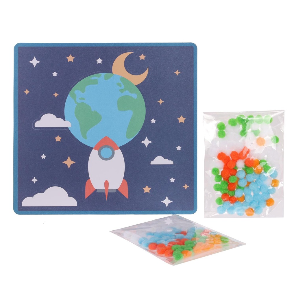 JEU CREATIF ESPACE POMPONS A COLLER
