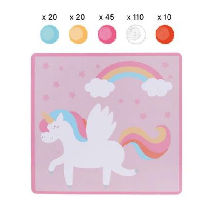 JEU CREATIF LICORNE POMPONS A COLLER