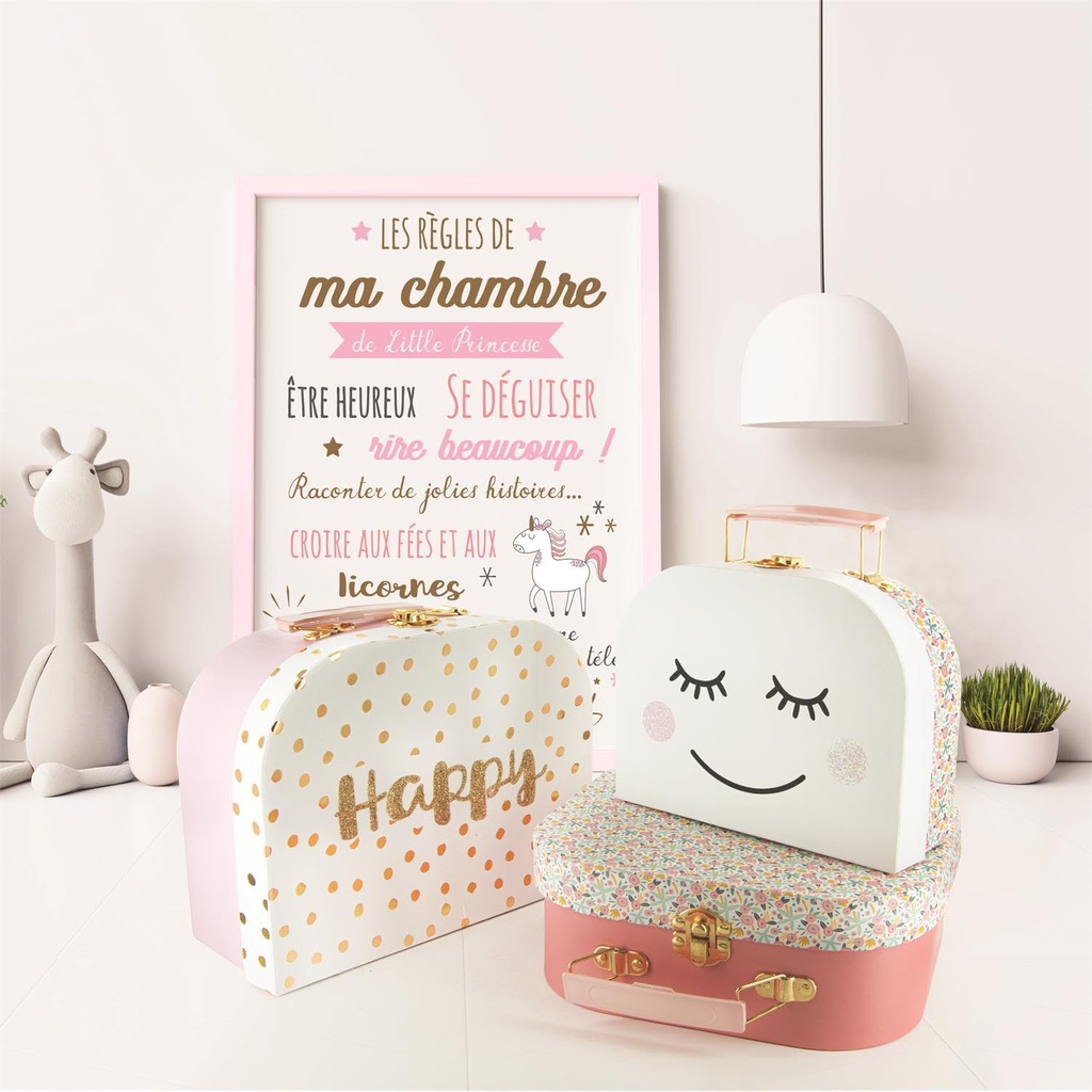 VALISETTES DE RANGEMENT FILLE X3