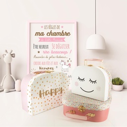 VALISETTES DE RANGEMENT FILLE X3