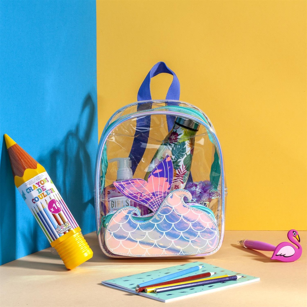 SAC A DOS SIRENE AVEC SEQUINS ENFANT
