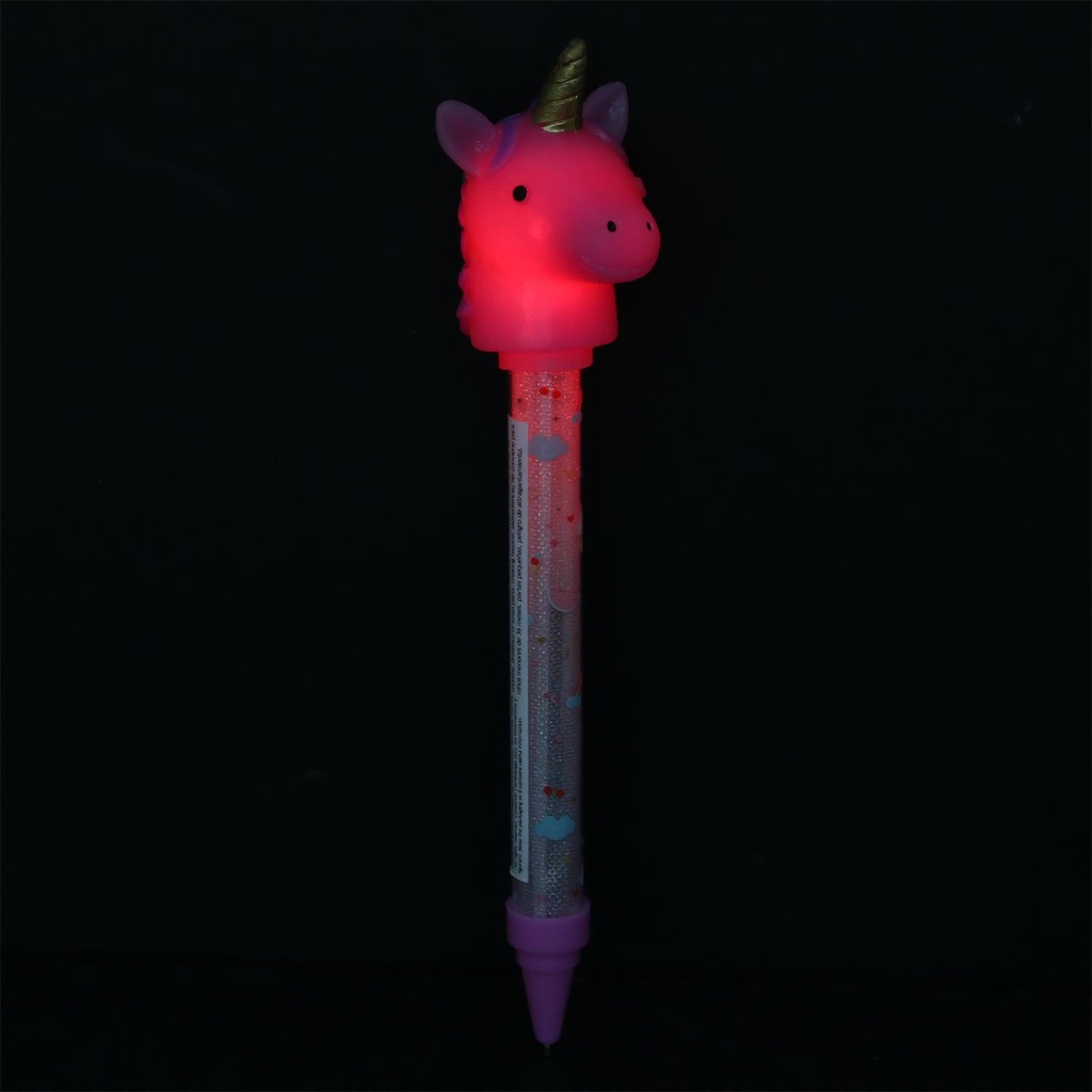 STYLO LUMINEUX LICORNE FUSCHIA