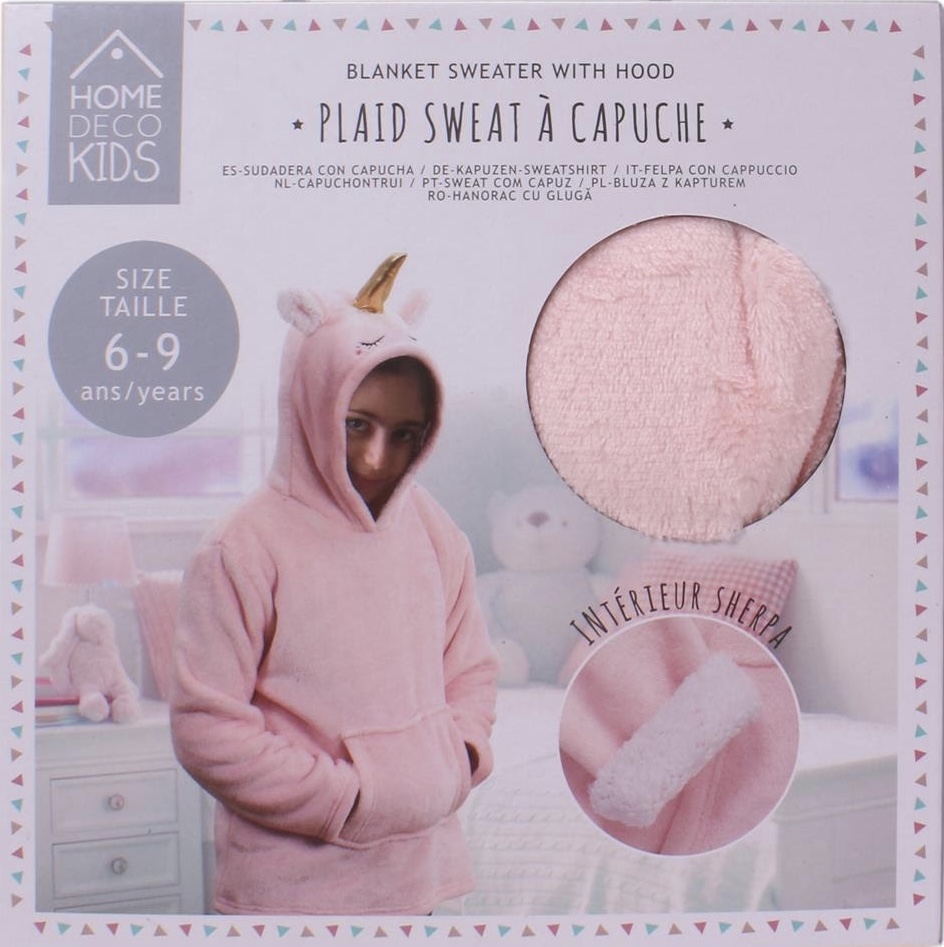 SWEAT A CAPUCHE ENFANT LICORNE