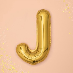 BALLON LETTRE « J » OR 35cm