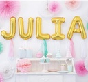BALLON LETTRE « J » OR 35cm