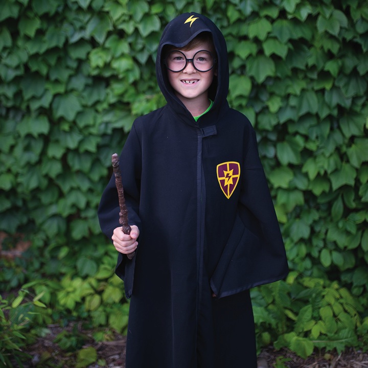 ENSEMBLE CAPE & LUNETTES DE MAGICIEN HARRY POTTER  5-7ANS