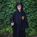 ENSEMBLE CAPE & LUNETTES DE MAGICIEN HARRY POTTER  5-7ANS