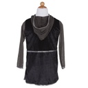 ENSEMBLE CHEVALIER ARGENTÉ AVEC TUNIQUE, CAPE ET COURONNE 5-6ANS