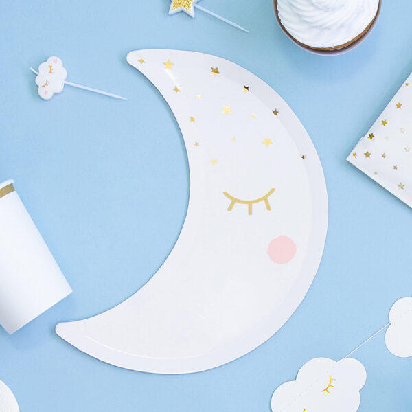ASSIETTES BLANCHES LITTLE STAR MOON
