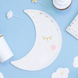 ASSIETTES BLANCHES LITTLE STAR MOON