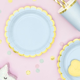 ASSIETTES BLEU PASTEL
