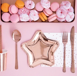 ASSIETTES ETOILE OR ROSE 18cm