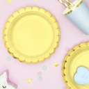 ASSIETTES JAUNE PASTEL