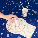 ASSIETTES PERLES OR
