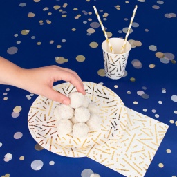 ASSIETTES PERLES OR