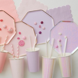 ASSIETTES ROSE IRISÉ