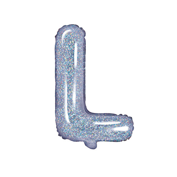 BALLON LETTRE « L » IRISÉ 35cm