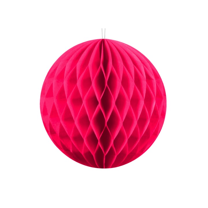 BOULE ALVEOLE FUCHSIA 20CM