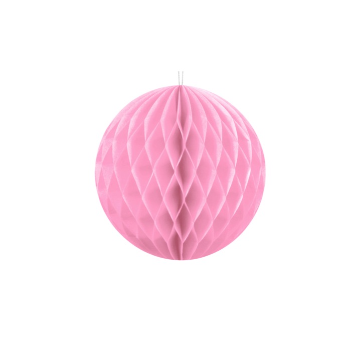 BOULE ALVEOLE ROSE PASTEL 10CM