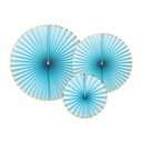 ROSETTES DECORATIVES BLEU CIEL