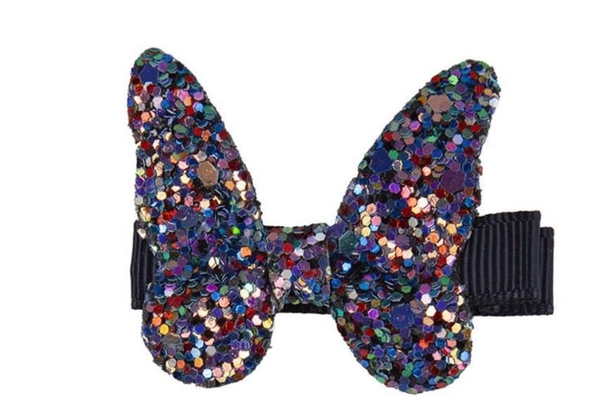 BARRETTES PAPILLON ROCKSTAR NOIR
