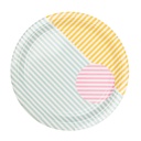 ASSIETTES RAYURES PASTELS