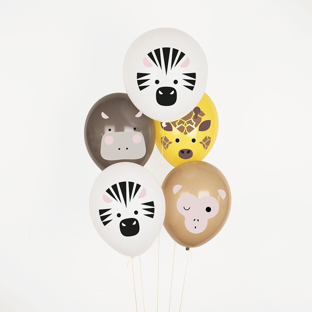 6 BALLONS MINI SAFARI