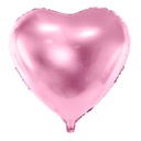 BALLON ALUMINIUM COEUR ROSE PASTEL 45CM