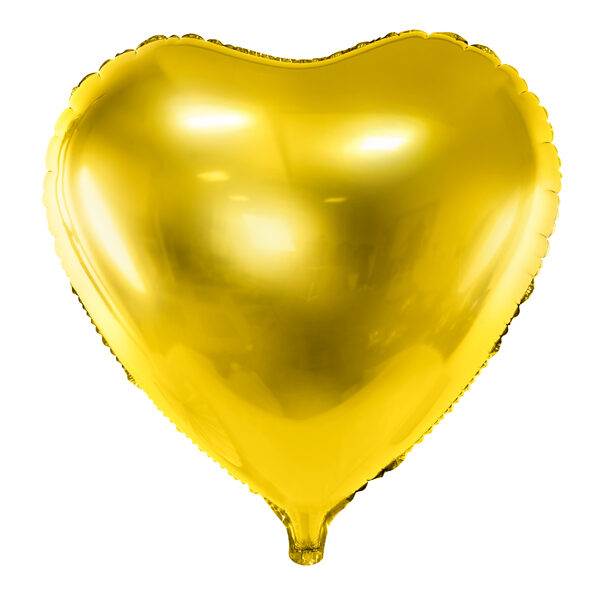 BALLON ALUMINIUM COEUR OR 45CM