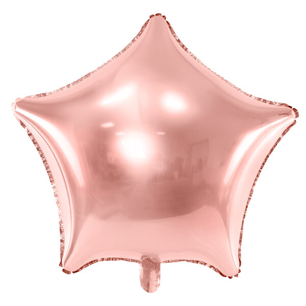 BALLON ALUMINIUM OR ROSE 48CM