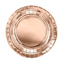 ASSIETTES RONDES OR ROSE