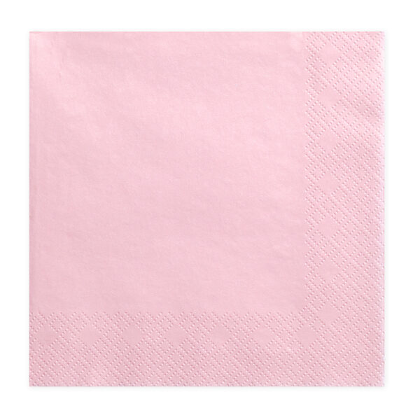 SERVIETTES ROSE PASTEL