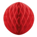 BOULE ALVEOLE ROUGE 30CM