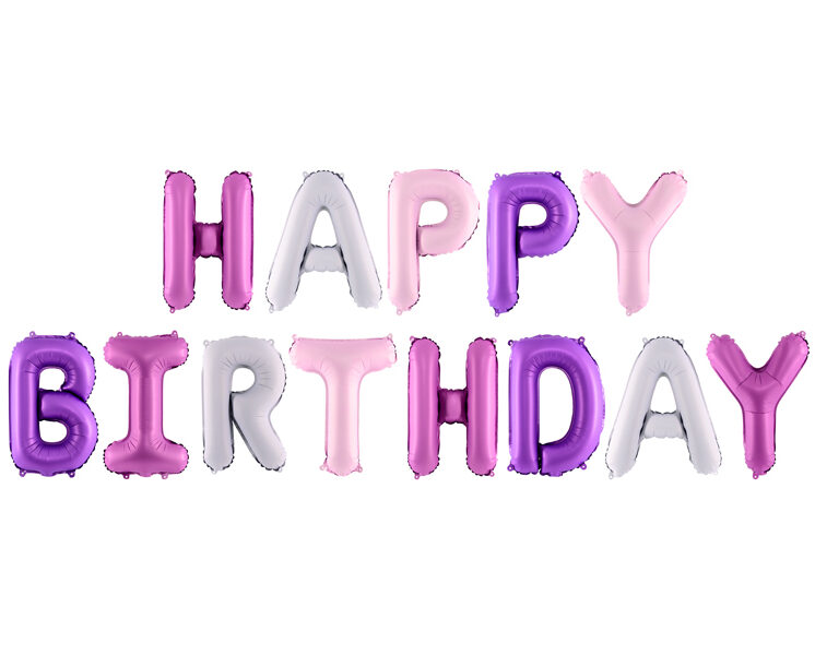 BALLONS "HAPPY BIRTHDAY" MIX