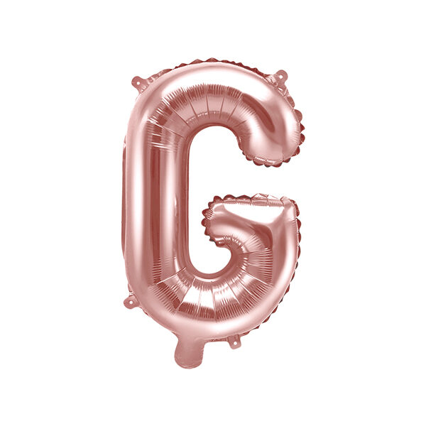 BALLON LETTRE "G" OR ROSE 35cm