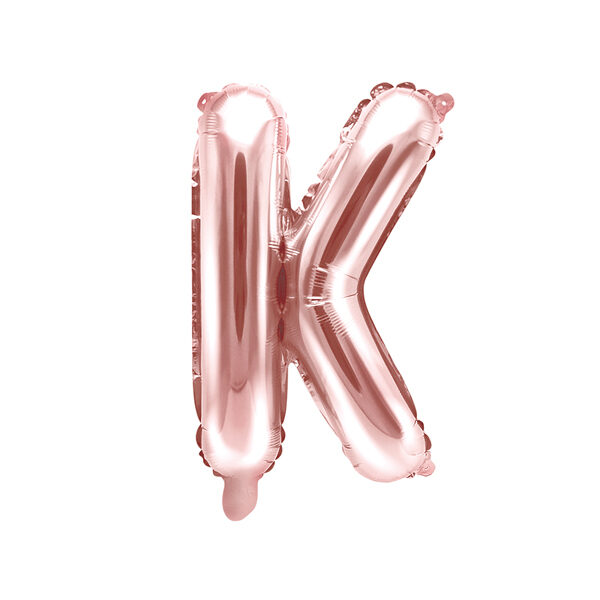 BALLON LETTRE "K" OR ROSE 35cm