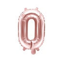 BALLON LETTRE « O » OR ROSE 35cm