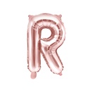 BALLON LETTRE « R » OR ROSE 35cm