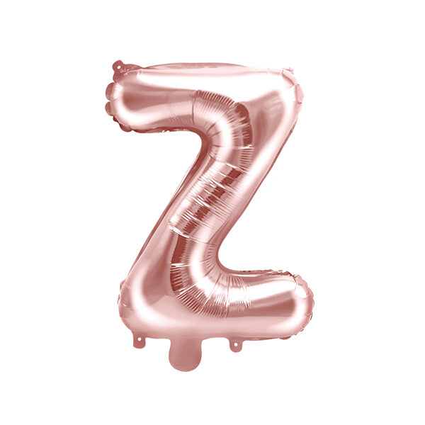 BALLON LETTRE « Z » OR ROSE 35cm
