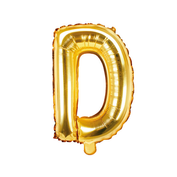 BALLON LETTRE « D » OR 35cm
