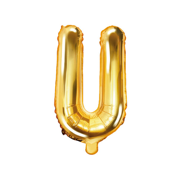 BALLON LETTRE « U » OR 35cm