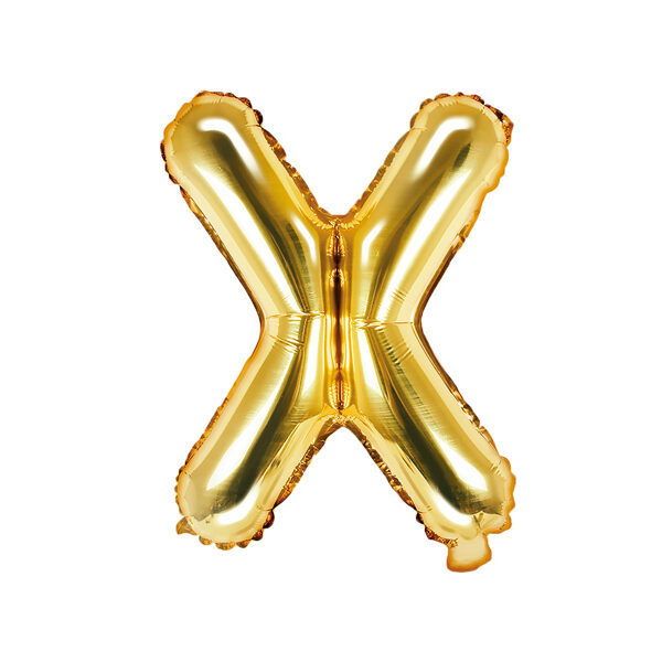 BALLON LETTRE « X » OR 35cm