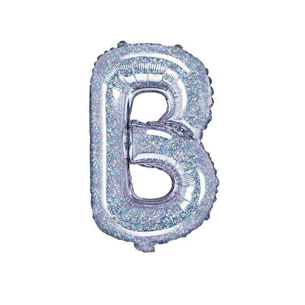 BALLON LETTRE « B » IRISÉ 35cm