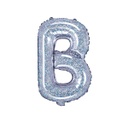 BALLON LETTRE « B » IRISÉ 35cm