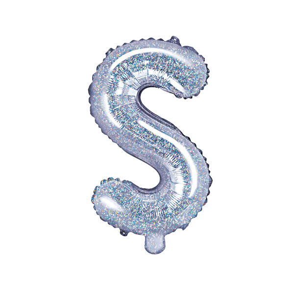 BALLON LETTRE « S » IRISÉ 35cm