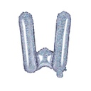 BALLON LETTRE « W » IRISÉ 35cm