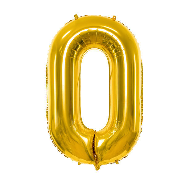 BALLON CHIFFRE « 0 » OR 86cm
