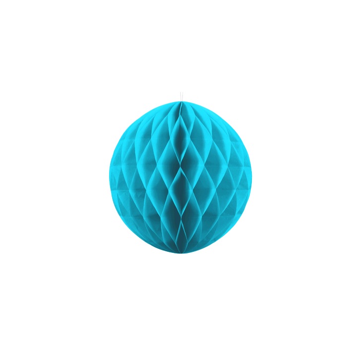 BOULE ALVEOLE TURQUOISE 10CM