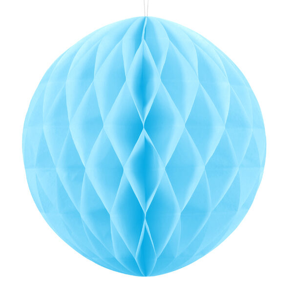 BOULE ALVEOLE BLEU CIEL 30CM